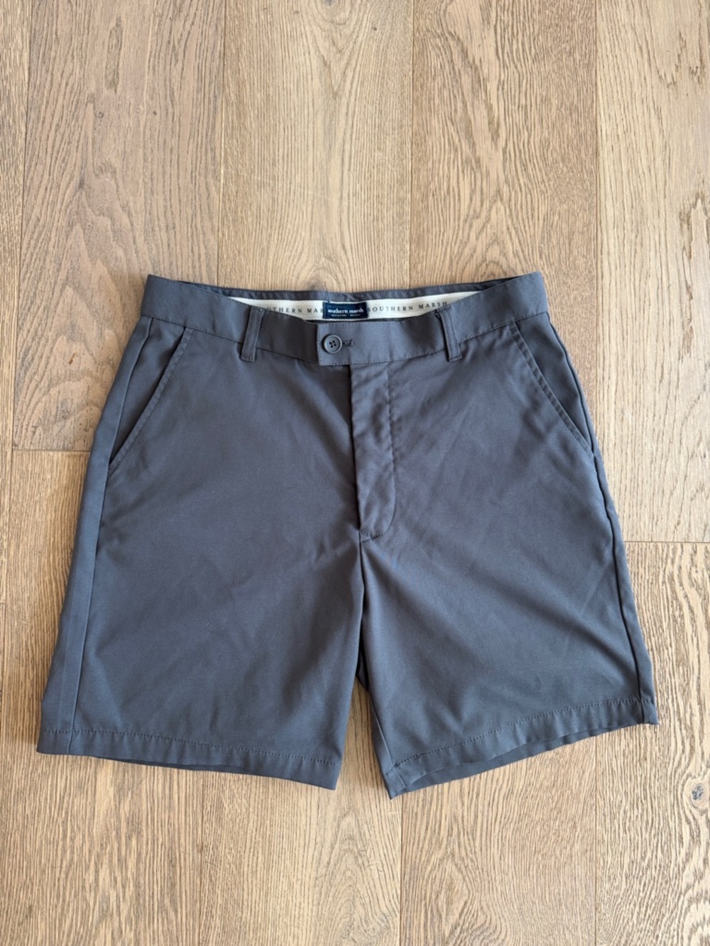 Southern Marsh Men's Charcoal Performance Flat Front Shorts